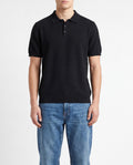 BLACK TEXTURE POLO