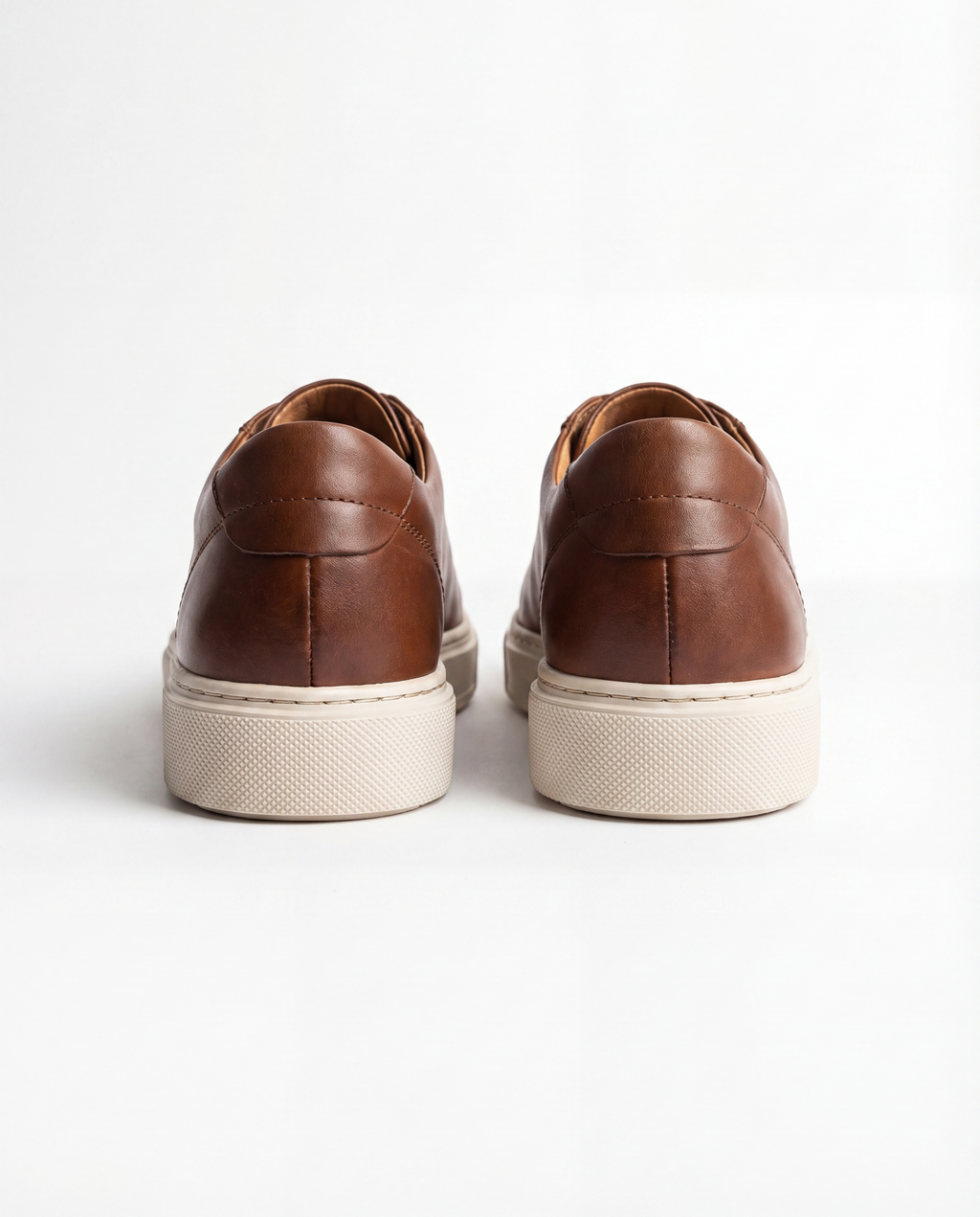 COGNAC LEATHER SNEAKERS