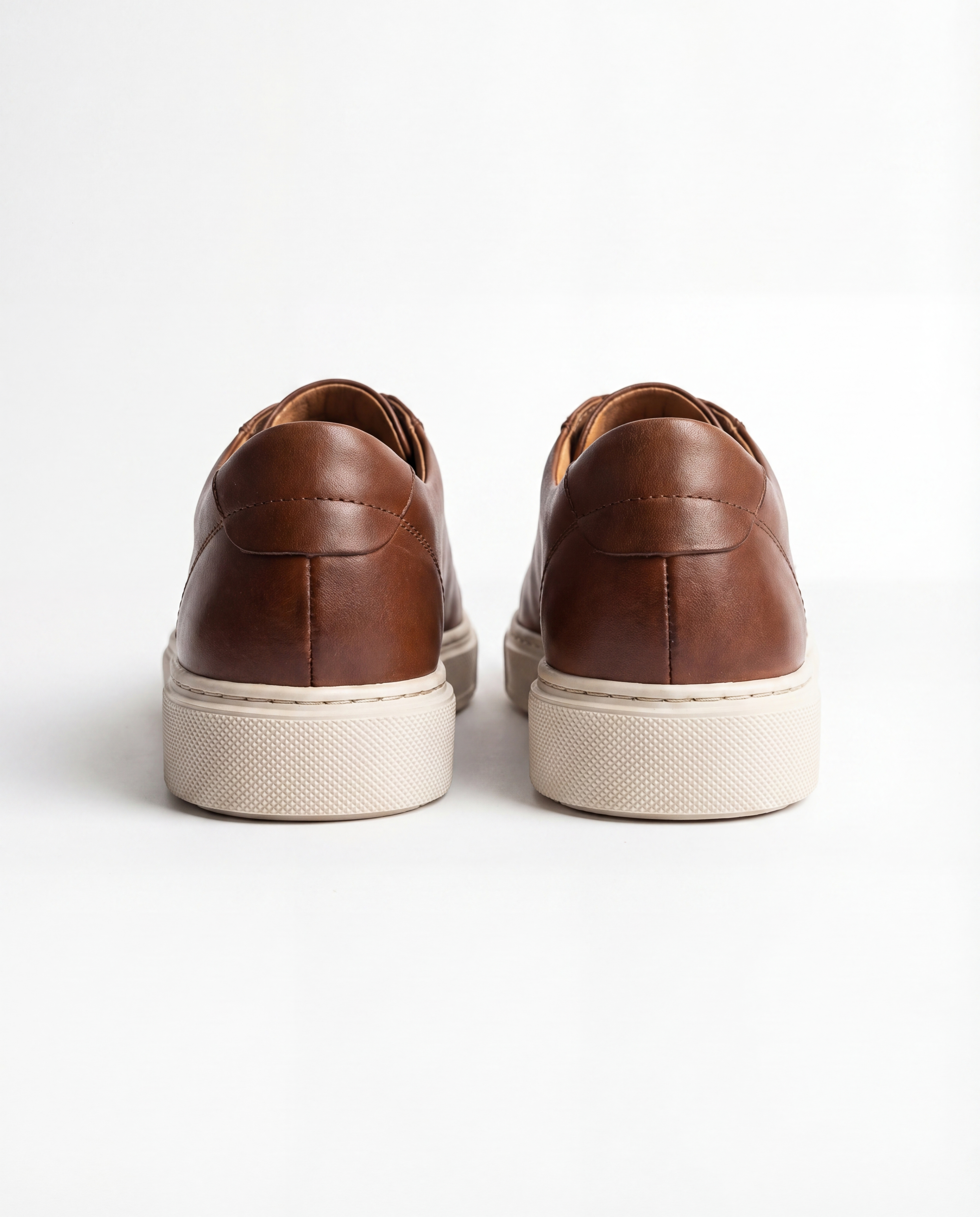 COGNAC LEATHER SNEAKERS
