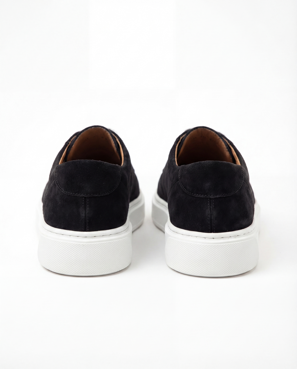 BLACK SUEDE CONTRAST SNEAKERS