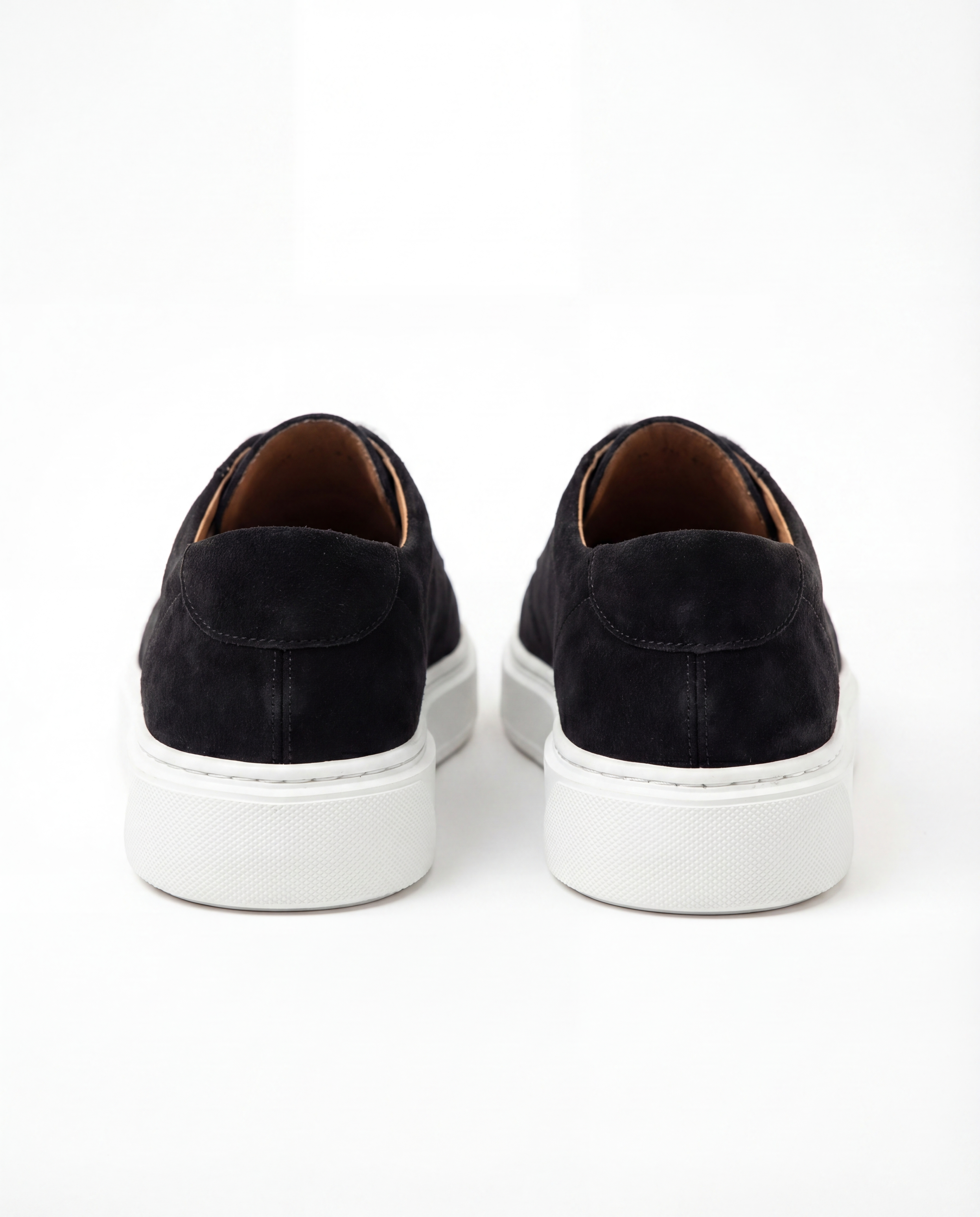 BLACK SUEDE CONTRAST SNEAKERS