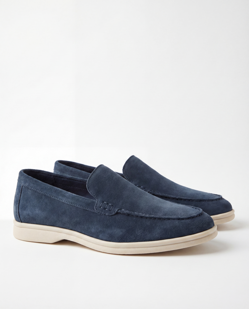 NAVY SUEDE LIGHT LOAFERS
