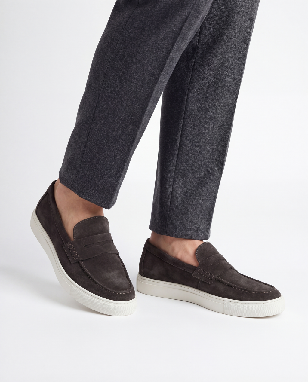 CHARCOAL SUEDE PENNY CUPSOLE